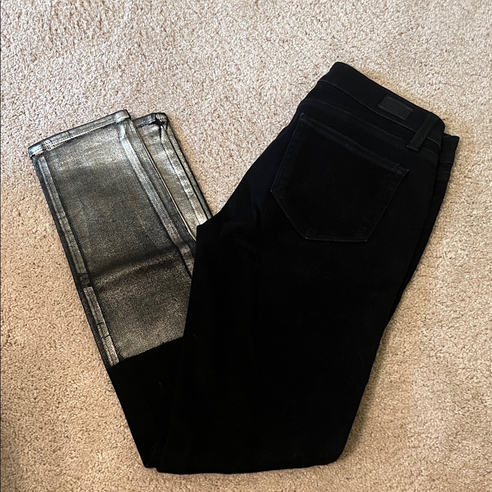 Paige Black Denim with Gold Accent
